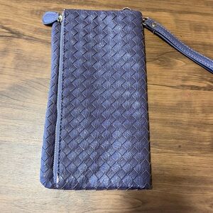 Purple fold clutch purse
